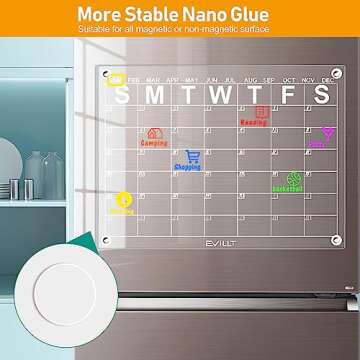 Acrylic Calendar for Fridge - Reusable & Stylish 16x12"