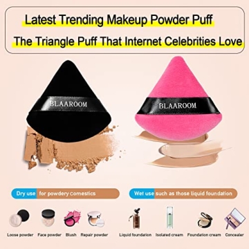 12 Velour Powder Puffs for Cosmetic Foundation and More