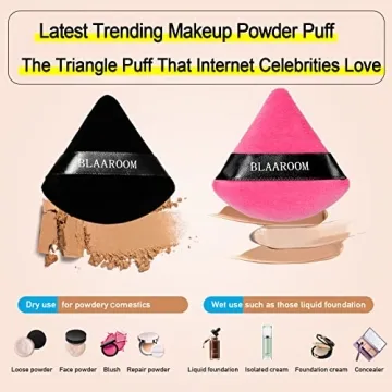 12 Velour Powder Puffs for Cosmetic Foundation and More