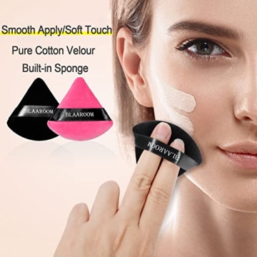 12 Velour Powder Puffs for Cosmetic Foundation and More
