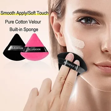 12 Velour Powder Puffs for Cosmetic Foundation and More
