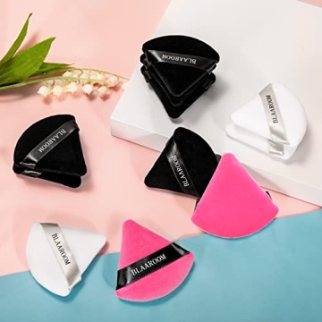 12 Velour Powder Puffs for Cosmetic Foundation and More