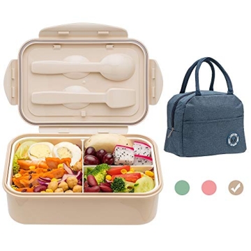 Bento Lunch Box for Adults Kids with Insulated Bag Utensils