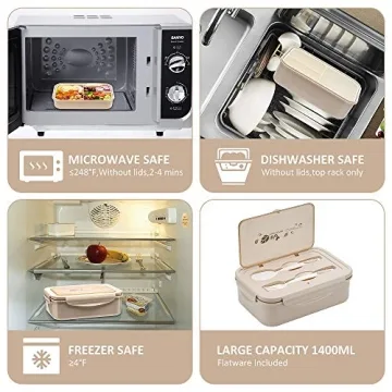 Bento Lunch Box for Adults Kids with Insulated Bag Utensils