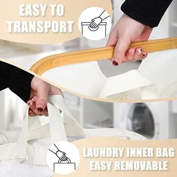 145L Extra Large Laundry Basket with Lid for Home