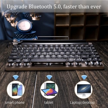 7KEYS Wireless Retro Typewriter Keyboard for iPad
