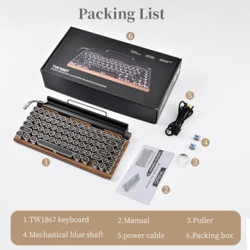7KEYS Wireless Retro Typewriter Keyboard for iPad