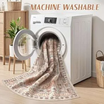 ZLONETYO 5x7 Washable Area Rug for Home Decor