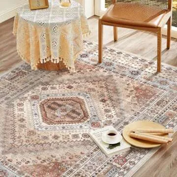 ZLONETYO 5x7 Washable Area Rug for Home Decor