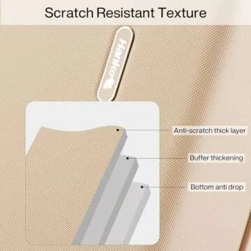 Hanke Hard Shell Luggage Sets 3 Pieces, 16/24/28 Inch Carry On Luggage with Wheels Extra Large TSA Luggage for Travel Lighweight Checked Suitcase Underseat Carry On Bag(Cuba Sand)