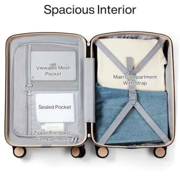 Hanke Hard Shell Luggage Sets 3 Pieces, 16/24/28 Inch Carry On Luggage with Wheels Extra Large TSA Luggage for Travel Lighweight Checked Suitcase Underseat Carry On Bag(Cuba Sand)