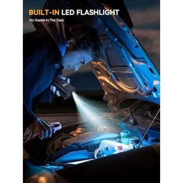 AIRSURE Portable Tire Inflator with LED Light and Auto Shut-Off