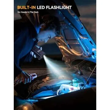 AIRSURE Portable Tire Inflator with LED Light and Auto Shut-Off