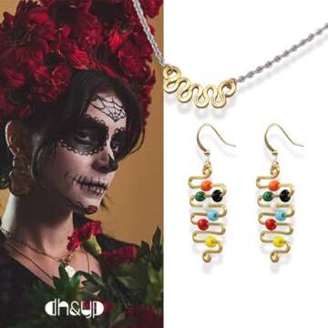 dh&yp Filigree jewelry，Christmas earrings for women dangling, Prom earrings, Fun and Unique Beaded...