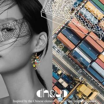 dh&yp Filigree jewelry，Christmas earrings for women dangling, Prom earrings, Fun and Unique Beaded Designer handmade Jewelry, Halloween, Colorful winter