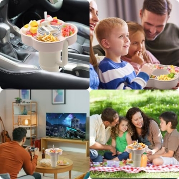 Snack Bowl with Lid for Stanley 30 oz Tumbler - Pink Quartz