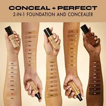 Milani Conceal + Perfect Liquid Foundation - Golden Beige, 1 Fl Oz - Cruelty-Free, Covers Blemishes & Discoloration for Flawless Complexion