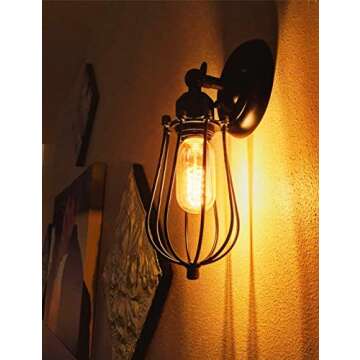 DORESshop Vintage Edison Bulbs 40 Watt, Incandescent Light Bulbs, T45, 110-130 Volts, E26/E27 Base Dimmable Decorative Antique Filament Bulbs, Amber Glass, Warm White, 4 Pack