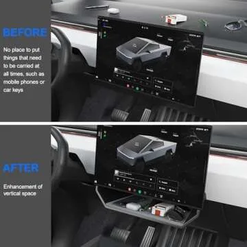 Cybertruck Center Console Organizer Under Screen Storage