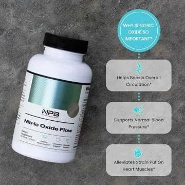 Nature's Pure Blend Nitric Oxide Supplement L-Arginine - Blood Pressure Support Capsule - 1500MG - Nitric Oxide Booster - Amino Energy - Preworkout for Men, Muscle Growth