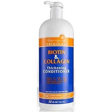 Renpure Originals Biotin & Collagen Thickening Shampoo And Conditioner Set 32 Oz (Zero Sodium Chloride, Sulfate, Dyes Harsh Salts, Parabens, Gluten)