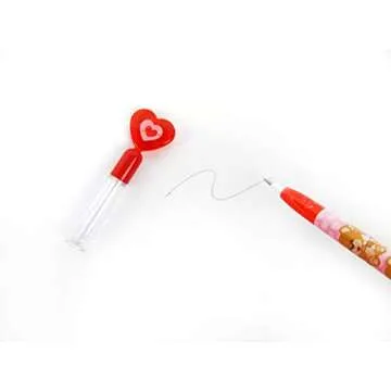 TINYMILLS 24 Pcs Valentine's Day Heart Multi Point Pencils Party Favors Goodie Bag Stuffers Classroom Exchange Valentine's Day Pencils Party Supplies Heart Pencils