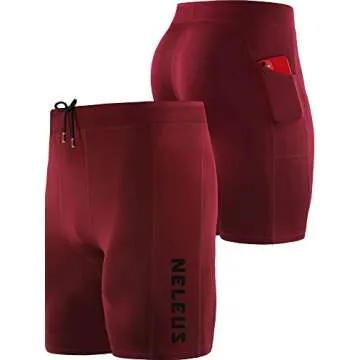 NELEUS Men's Compression Shorts - 3 Pack Running Gear