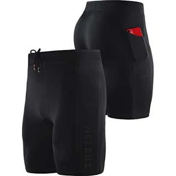 NELEUS Men's Compression Shorts - 3 Pack Running Gear
