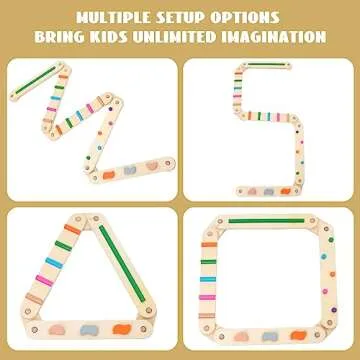 Wooden Balance Beam for Kids 3-5 - Fun & Safe Play