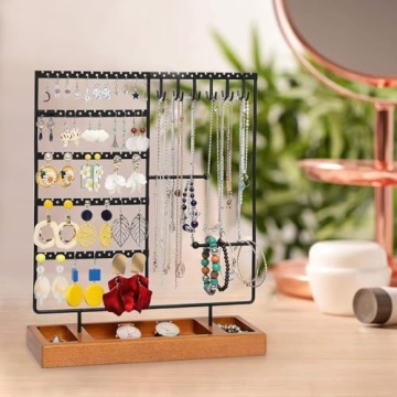 X-cosrack Jewelry Holder Organizer 132 Holes for Storage