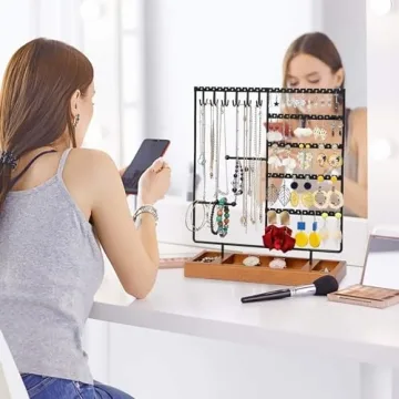 X-cosrack Jewelry Holder Organizer 132 Holes for Storage