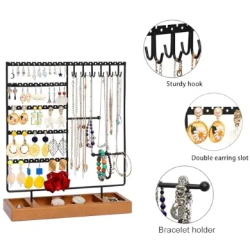 X-cosrack Jewelry Holder Organizer 132 Holes for Storage