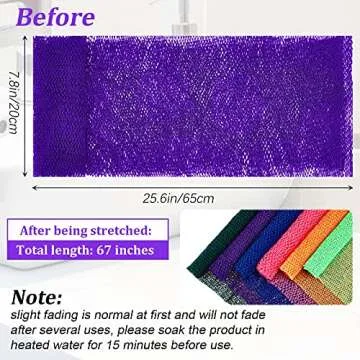Shappy 6 Pieces African Net African Body Exfoliating Net Bath Sponge Exfoliating Shower Body Scrubber Back Scrubber Skin Smoother for Daily Use or Stocking Stuffer(Assorted Color)