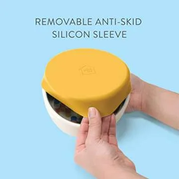 Now House for Pets by Jonathan Adler Bargello Duo Dog Bowl, Small Cute Ceramic Dog Food Bowl from Now House by Jonathan Adler for Water or Food, 4.5 Inch Dog Bowl, Yellow (FF16358)