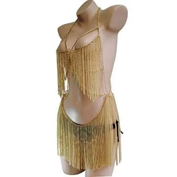 Yixin Women's Metal Body Chain Set for Stunning Style