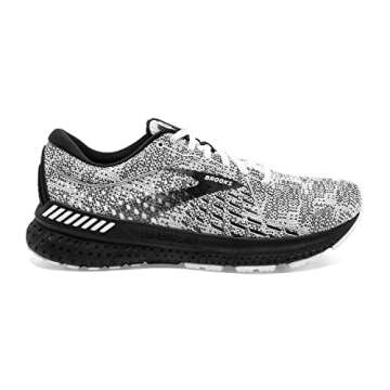 Brooks Women's Adrenaline GTS 21 Supportive Running Shoe - White/Grey/Black - 10.5 Medium