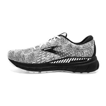 Brooks Women's Adrenaline GTS 21 Supportive Running Shoe - White/Grey/Black - 10.5 Medium