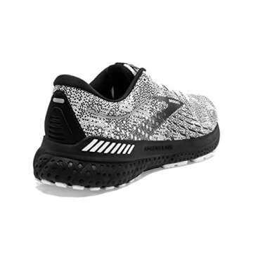 Brooks Women's Adrenaline GTS 21 Supportive Running Shoe - White/Grey/Black - 10.5 Medium