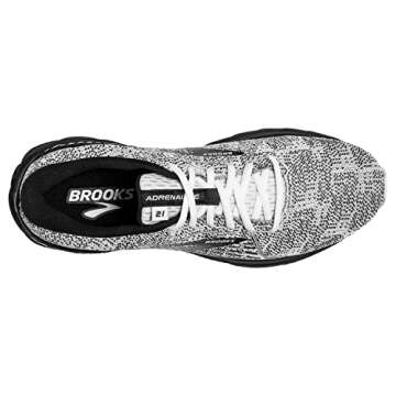 Brooks Women's Adrenaline GTS 21 Supportive Running Shoe - White/Grey/Black - 10.5 Medium