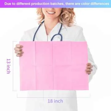 Dental Bib Disposable Pink Polyback Towel Waterproof Patient Bibs 3 Ply Tattoo Paper Napkins for Dental Clinic, Tattoo Piercing, Feeding - Soft and Fluid Resistant - 13'' x 18"