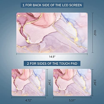 AORTDES Colorful Marble Laptop Skin Decal - 15-15.6 inches