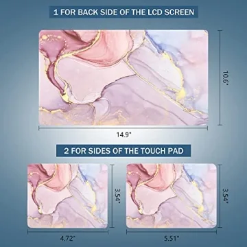AORTDES Colorful Marble Laptop Skin Decal - 15-15.6 inches