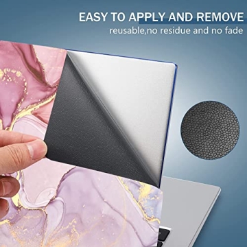 AORTDES Colorful Marble Laptop Skin Decal - 15-15.6 inches