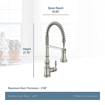 Moen Weymouth Kitchen Faucet Touchless Polished Nickel