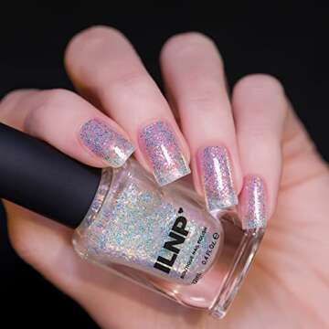 ILNP Ball Drop Iridescent Flakie Topper Nail Polish