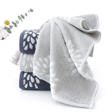 Pidada Hand Towels Set of 2 Elegant Floral Design White