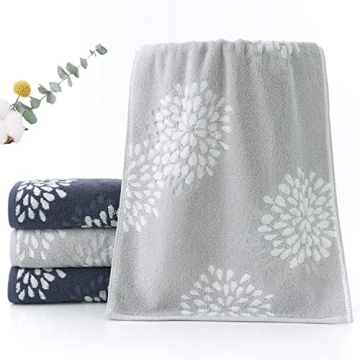 Pidada Hand Towels Set of 2 Elegant Floral Design White