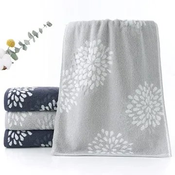 Pidada Hand Towels Set of 2 Elegant Floral Design White