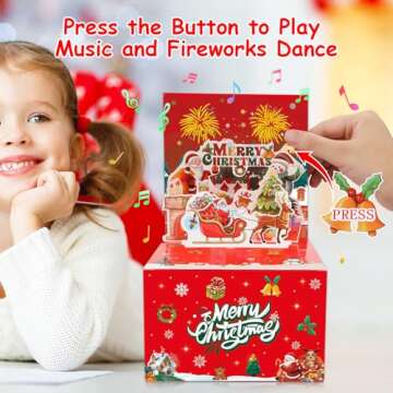 Unique Christmas Money Gift Box with Music and Light