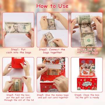 Unique Christmas Money Gift Box with Music and Light